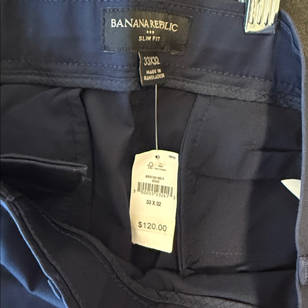 NWT Banana Republic Men's Dark Navy Dress Pants - Picture 3 of 6
